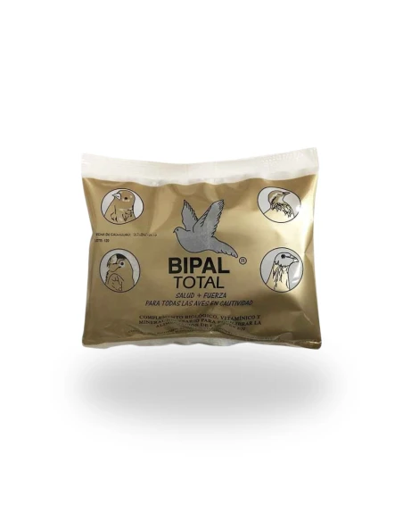 suplemento BIPAL TOTAL SOBRE para aves, vitaminas, minerales y aminoácidos bolsa 500 gr.